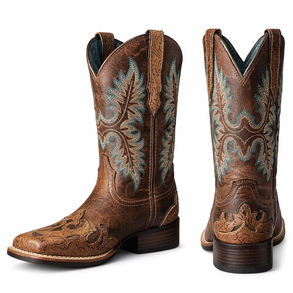 Ariat Women’s Brown and Teal Western Boots